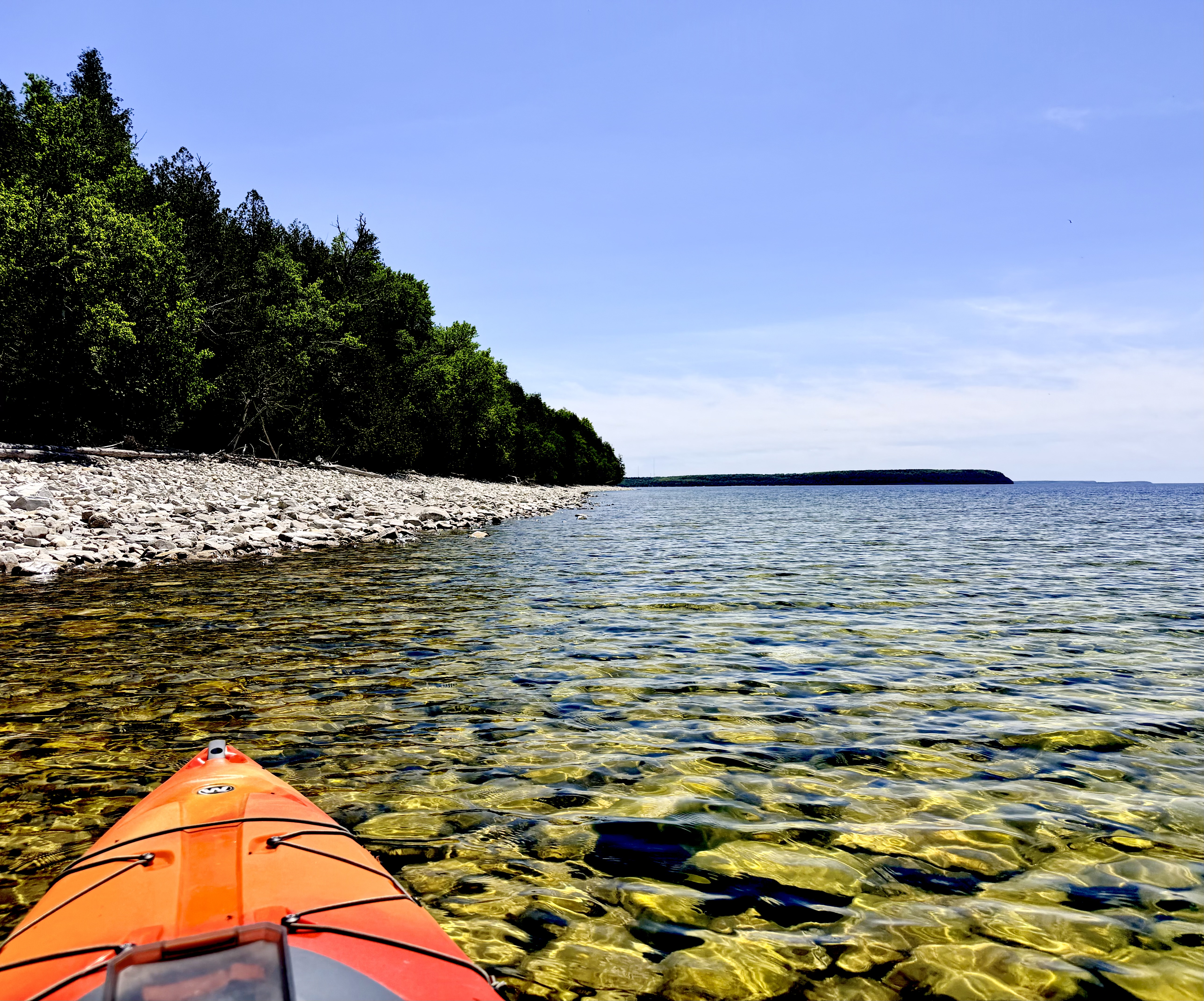Kayak on the shoreline